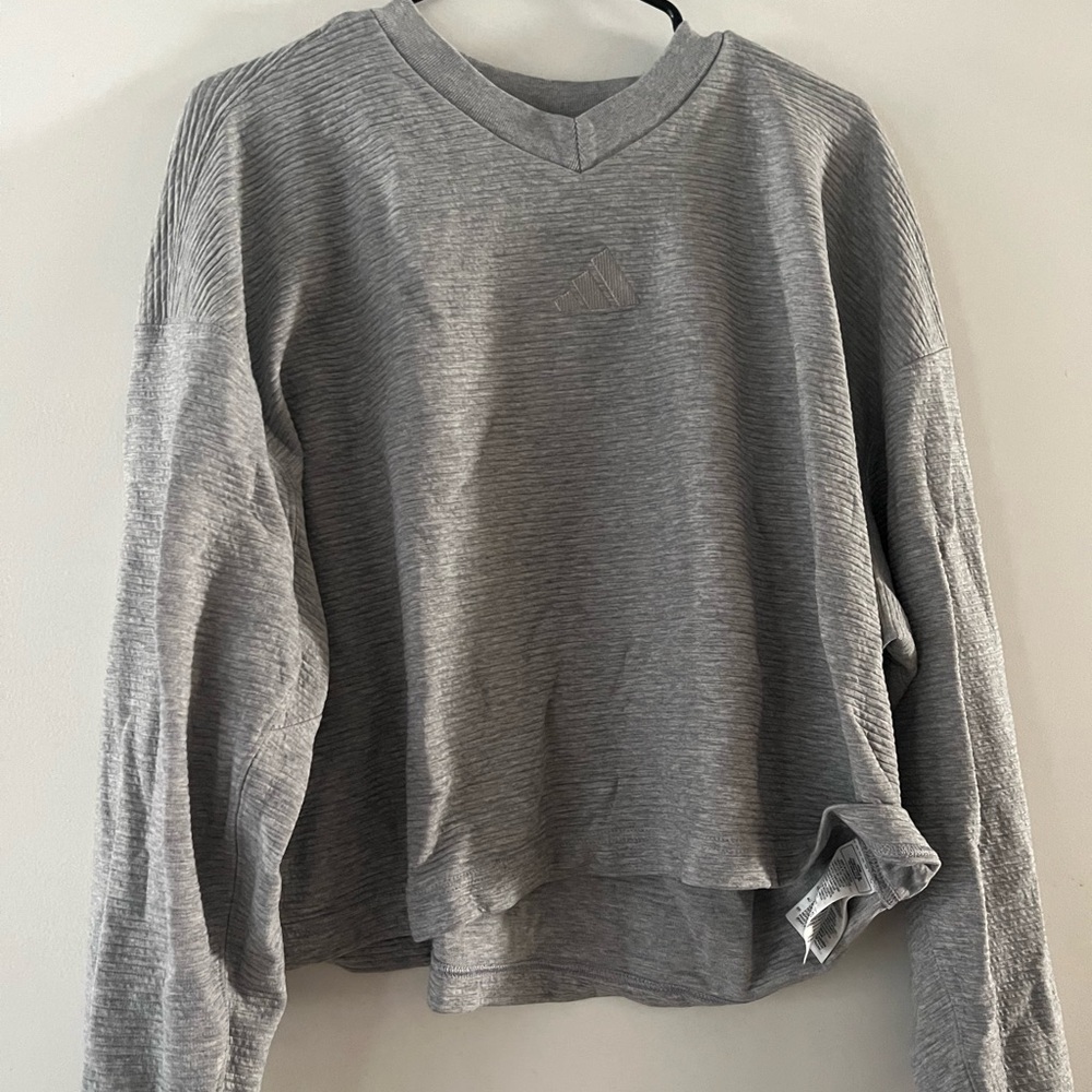 adidas Gray Crew Neck Sweater